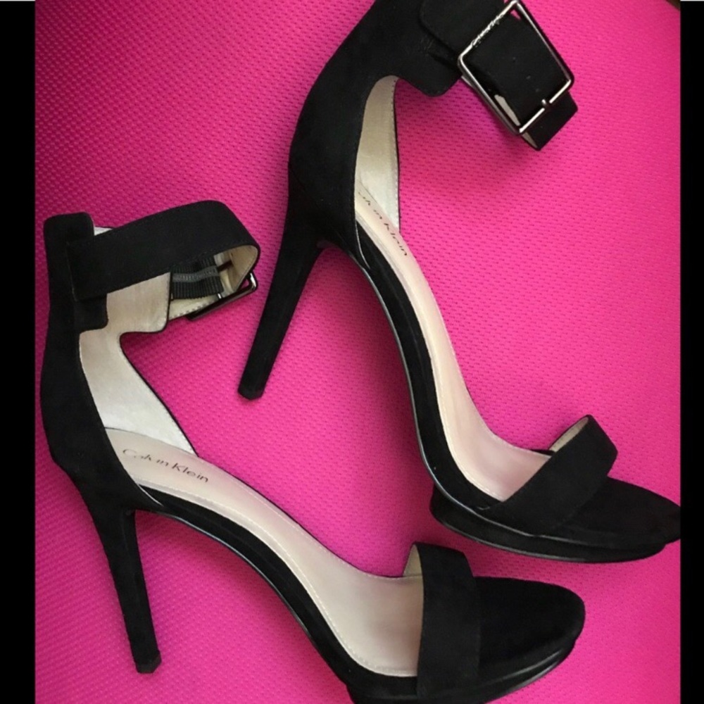 Calvin Klein Black Suede Heels